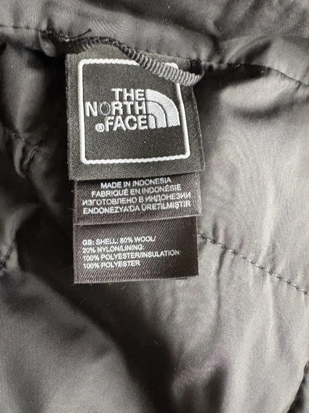 NWOT THE NORTH FACE BLACK WOOL BLEND COAT JACKET SIZE: XL/TG